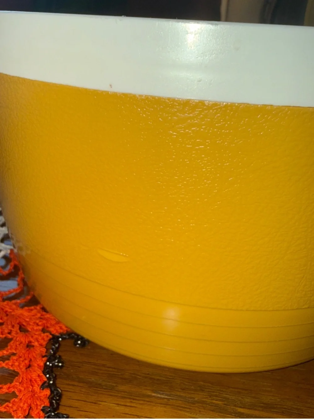 Vintage Sunfrost Therm-O-Ware Mustard Yellow Insulated Ice Bucket MCM